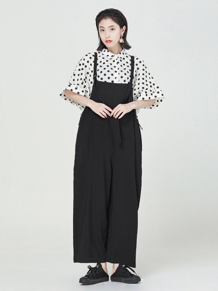 Xitao Loose Fashion Women Jumpsuits Casual Solid Color WMD6268