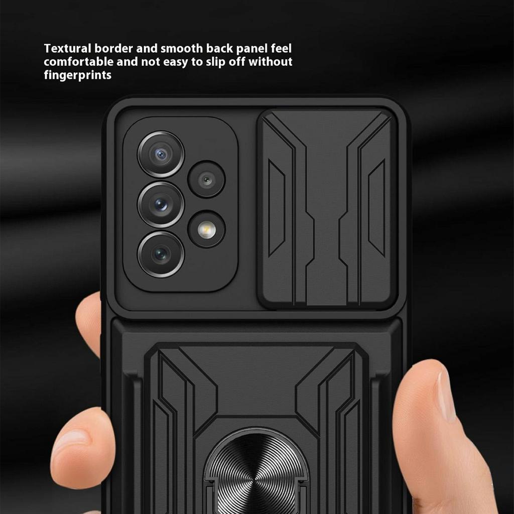 For Samsung Galaxy A23 5G (Global Version)/A23 4G Case PC + TPU Kickstand Phone Back Cover with Camera Slider