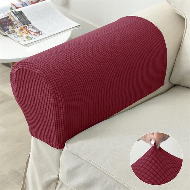 2 шт./компл., чехол на подлокотник для дивана, эластичный флисовый чехол для дивана, кресло, защита для рук, эластичный нескользящий съемный чехол для подлокотников