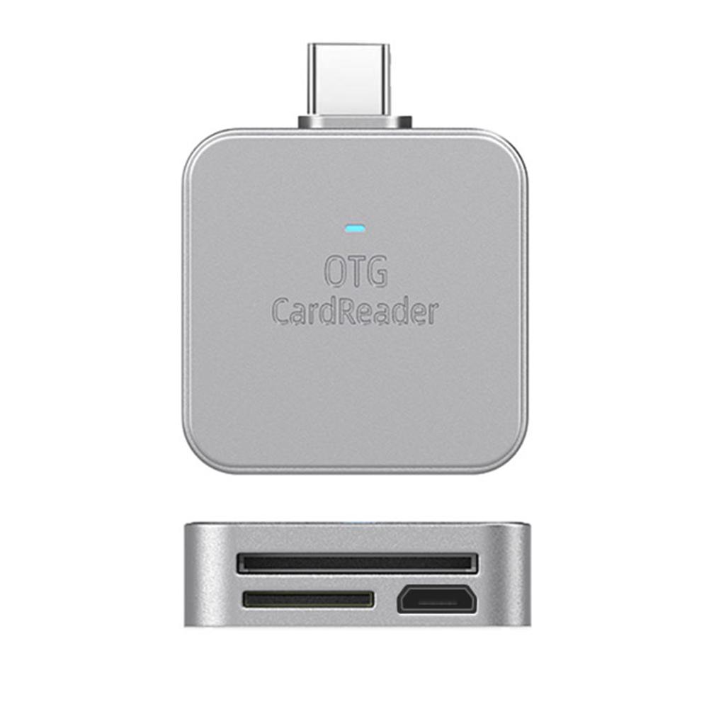 2-в-1 для SD TF Card Reader Data Converter Мобильный телефон Внешний Card Reader для iPhone Micro Type-C Phone Tablet