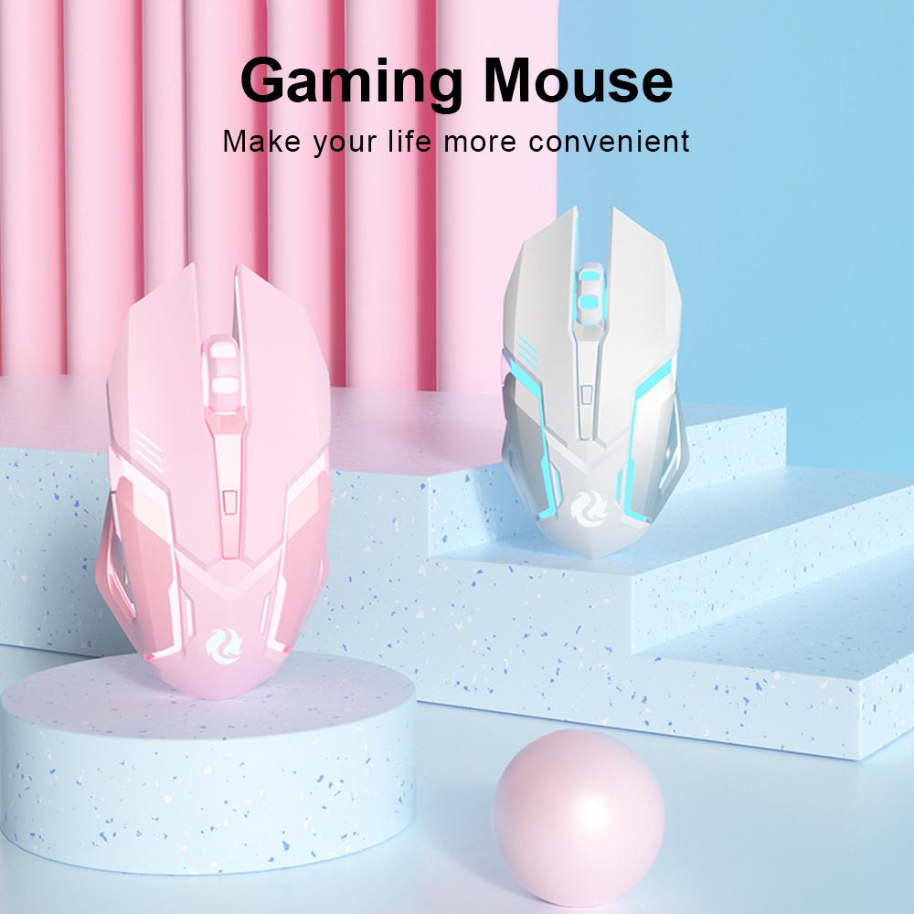 Игровая мышь, перезаряжаемая, 2,4 ГБ, беспроводная Bluetooth-мышь, бесшумная эргономичная мышь для компьютера, ноутбука, мыши со светодиодной подсветкой для IOS Android