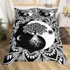 Black And White Duvet Cover Set Bohemian Mandala Bedding Set For Kids Child Yin And Yang Polyester Comforter Cover King Size