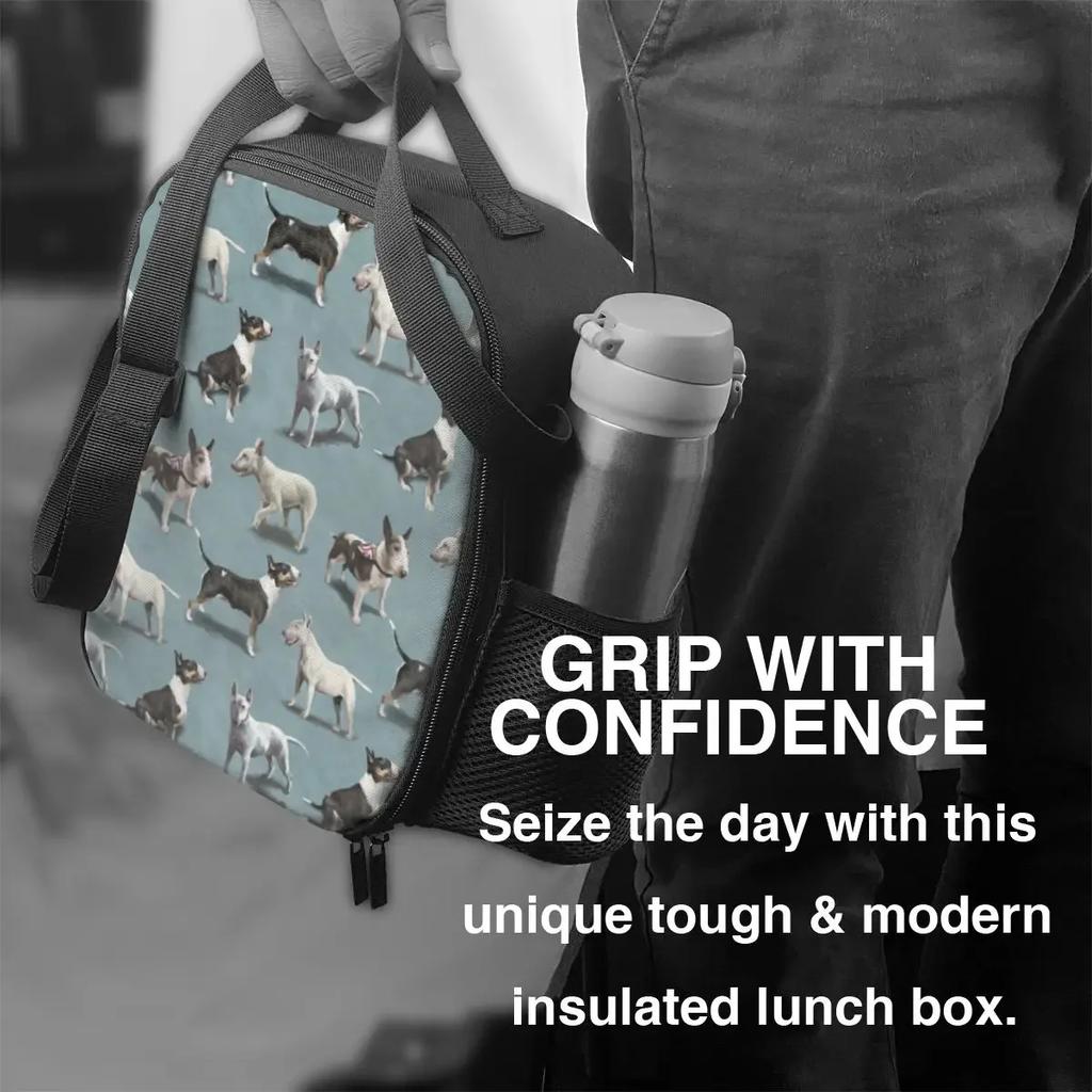 Бультерьер Собака Портативные Ланч-боксы для Водонепроницаемый Охладитель Для Животных Термосумка Для Обеда Школьники Дети Студенты