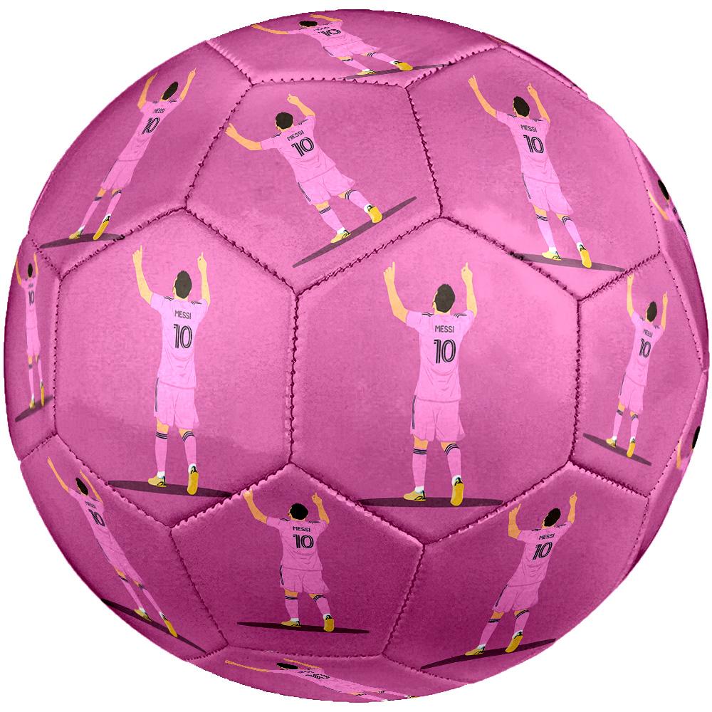 Messi's Celebration Pose Size 5 Soccer Football Machine Sewn Indoor/Outdoor Universal Football Perfect Commemorative Gift for Soccer Lovers