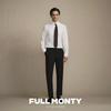 FULL MONTY Men's DP Wrinkle-Free Pure Cotton Business Formal Long Sleeve Shirt