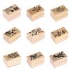 For Letters Diary Crafts Grass Plants Wooden Rubber Stamps DIY Craft Scrapbooking Vintage