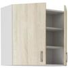 SARA Meuble haut SARA - 2 portes - Décor chene sonoma - L80 x P31 x H71,5 cm