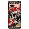 3D Flowers Case For Google Pixel 7a 5G Case Emboss Relief Floral Black Silicone Soft Back Covers For Google Pixel 7a Case Fundas