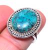 Natural Tibetan Turquoise Gemstone 925 Solid Sterling Silver Gift Ring S.7 Z6q31