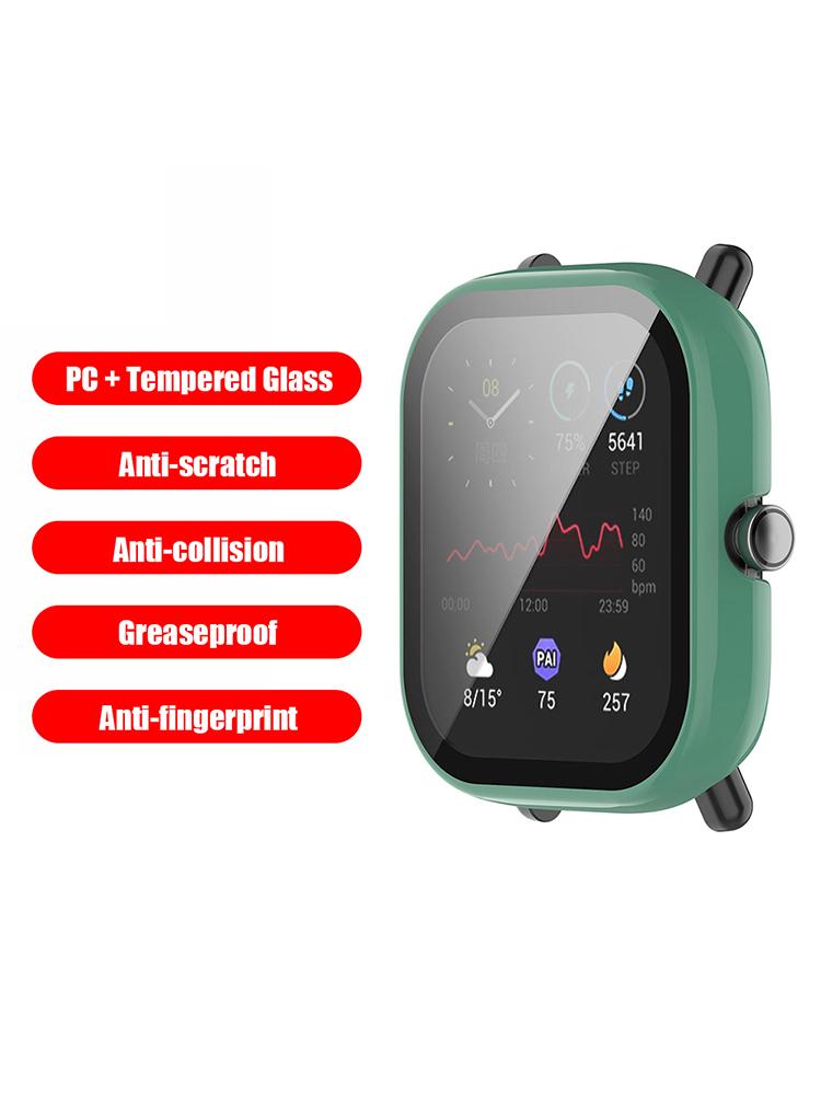 Стекло для смарт-часов + чехол для Huami Amazfit GTS 2 Mini PC, закаленное стекло, защитная пленка для экрана, рамка-бампер
