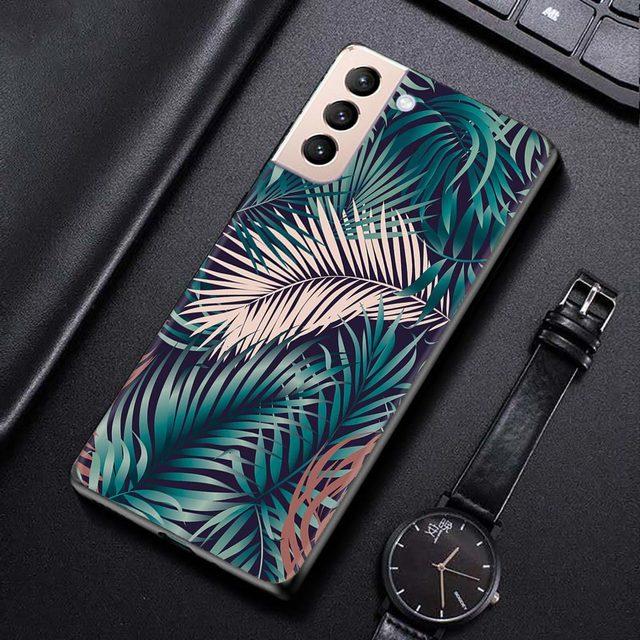 Чехол для Samsung Galaxy S21 S20 S10 S9 S8 Plus Ultra 5g S10lite S10e S7edge S20 S21 Fe, винтажный чехол с банановым листом и цветком
