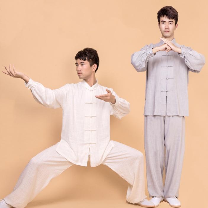 Soft Cotton Women's Short-sleeved Martial Arts Clothing Chinese Style Middle-aged and Elderly Tai Chi Practice Clothing Men's Tai Chi Suit Kung Fu