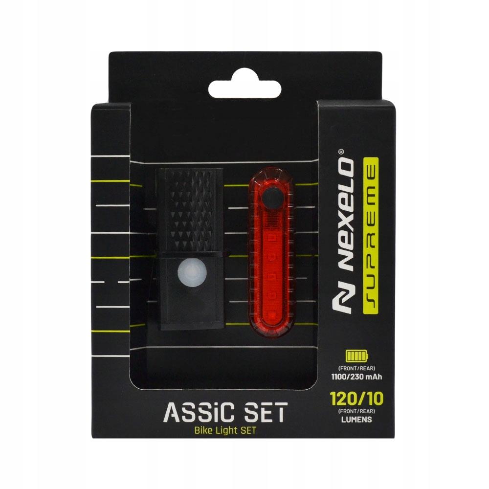 Nexelo Supreme L177039Nex 120 Lumens USB Bike Light Set