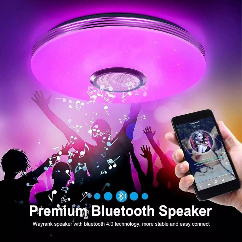 36w Led Music Ceiling Light Remote Control Bluetooth Speaker Rgb Rainbow Lamp