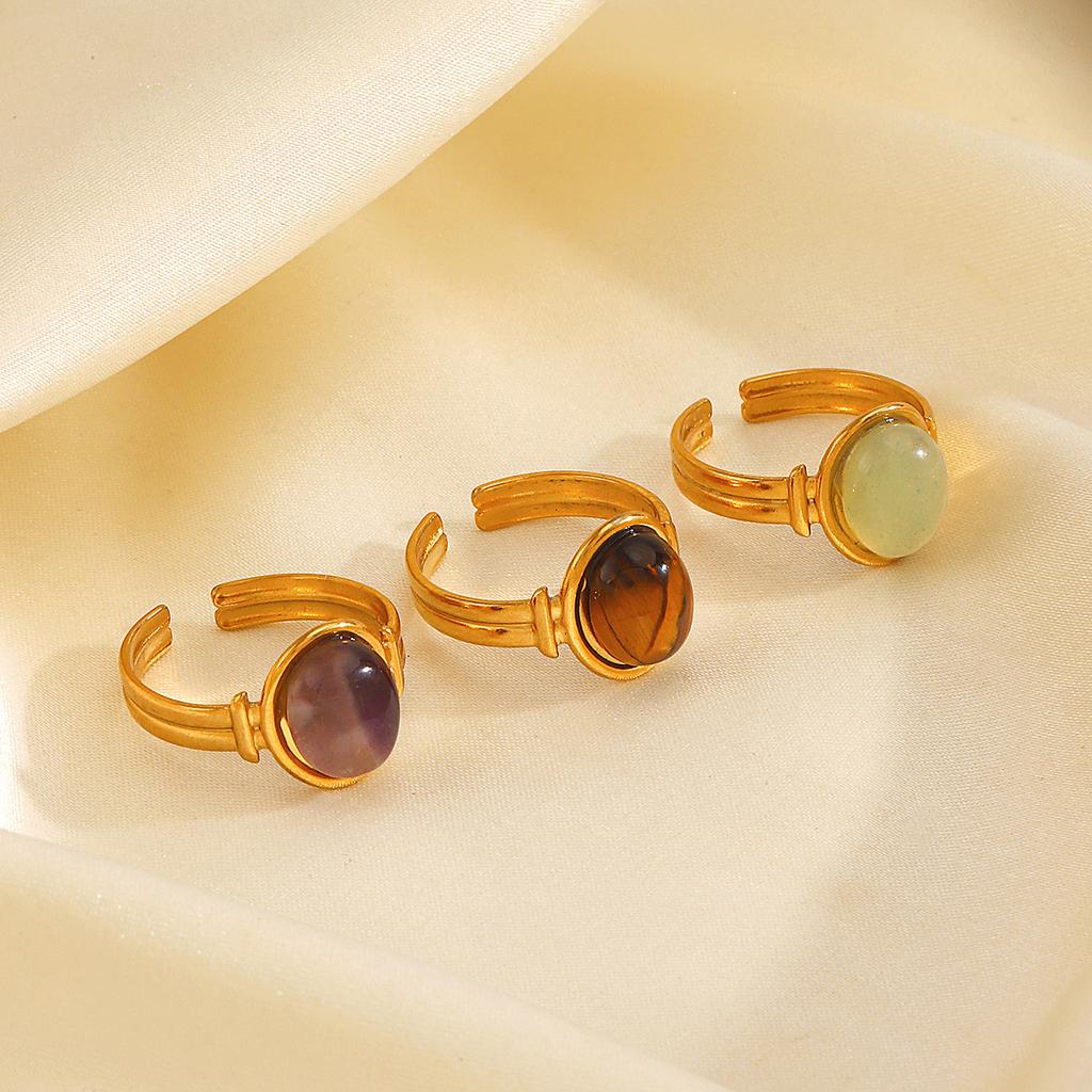 Designer Cross Line Open Ring Irregular Geometric Titanium Steel Adjustable Ring for Women Trendy Stackable Dainty Jewelry