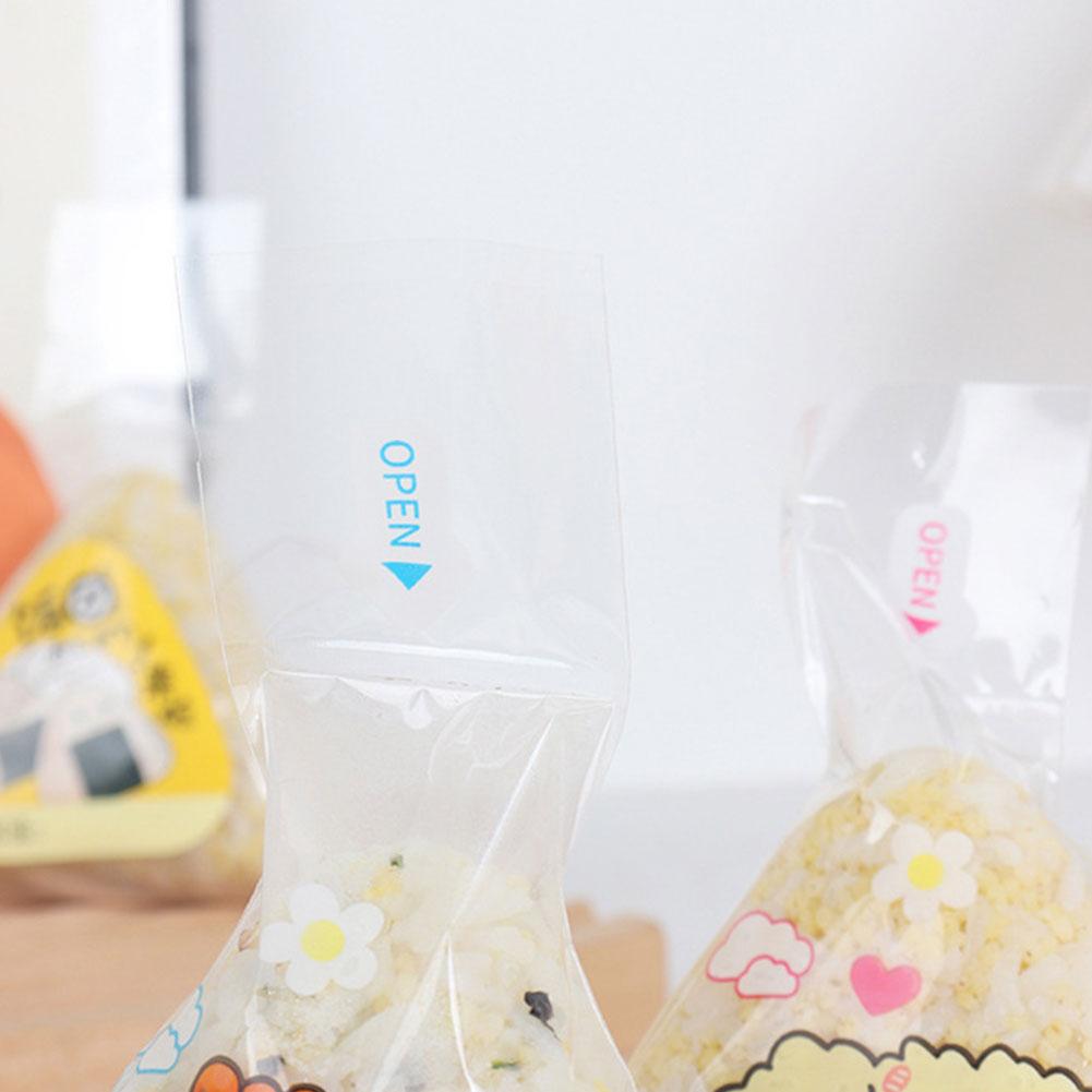 100 шт. Милый мультяшный японский треугольный рисовый шарик одноразовый пакет обертки нори аксессуар для суши E8E2