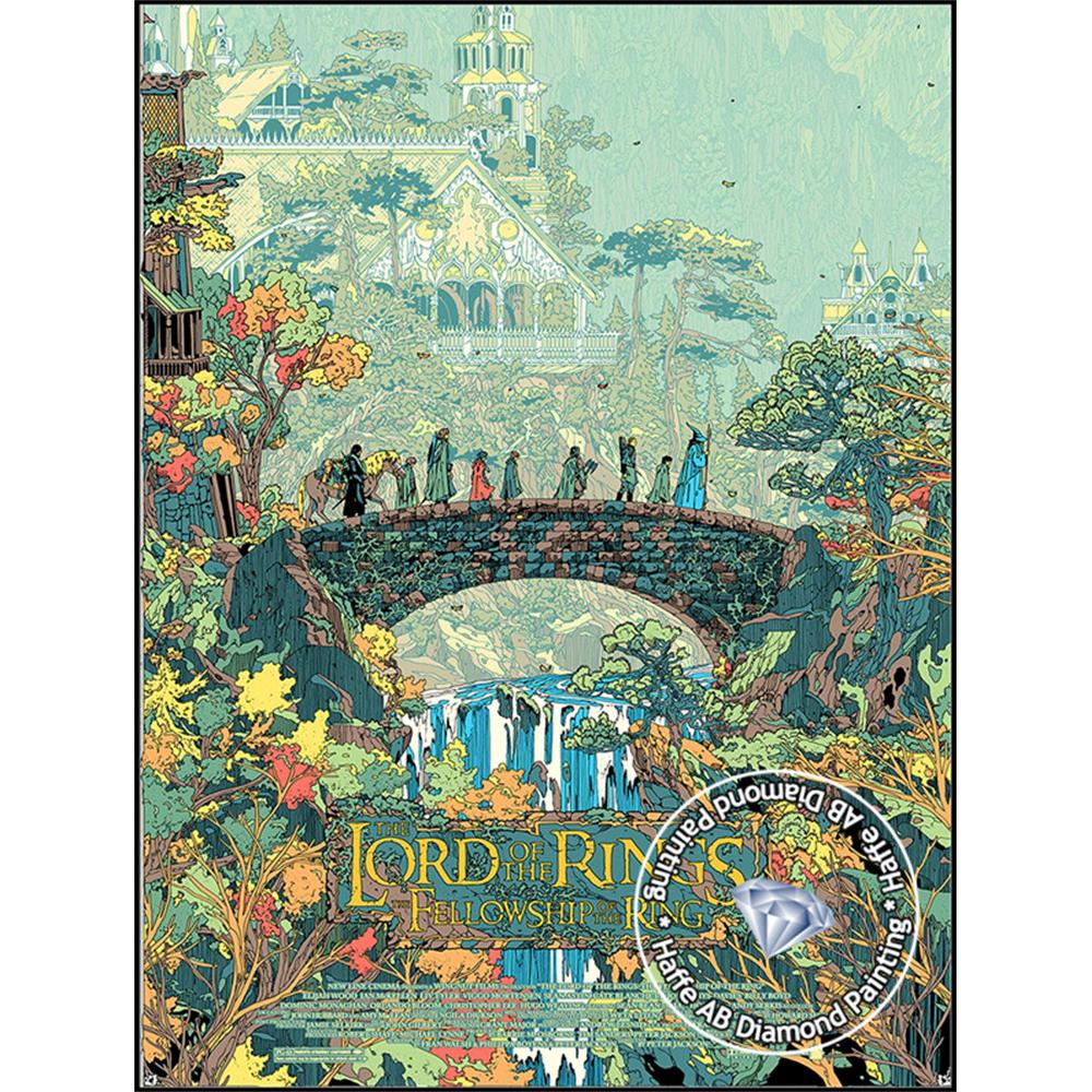 2026 Новый Фэнтези Лорд Эльфийский Принц Алмазная Живопись Кольцо Силы Лесной Пейзаж Дерево Цветок Мозаика Домашний Декор