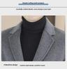 2024 Men's Woolen Stand Collar Coat - Autumn/Winter Business Casual Trend