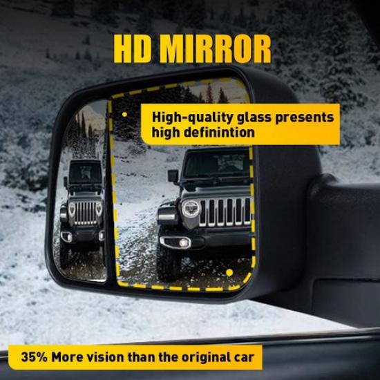 For 2009 - 2018 RAM Upper Towing Mirror Glass Heated Driver Left Side 68067727AA