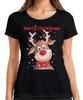 Merry Christmas Cute Reindeer Christmas Xmas Gift Xmas Ladies T