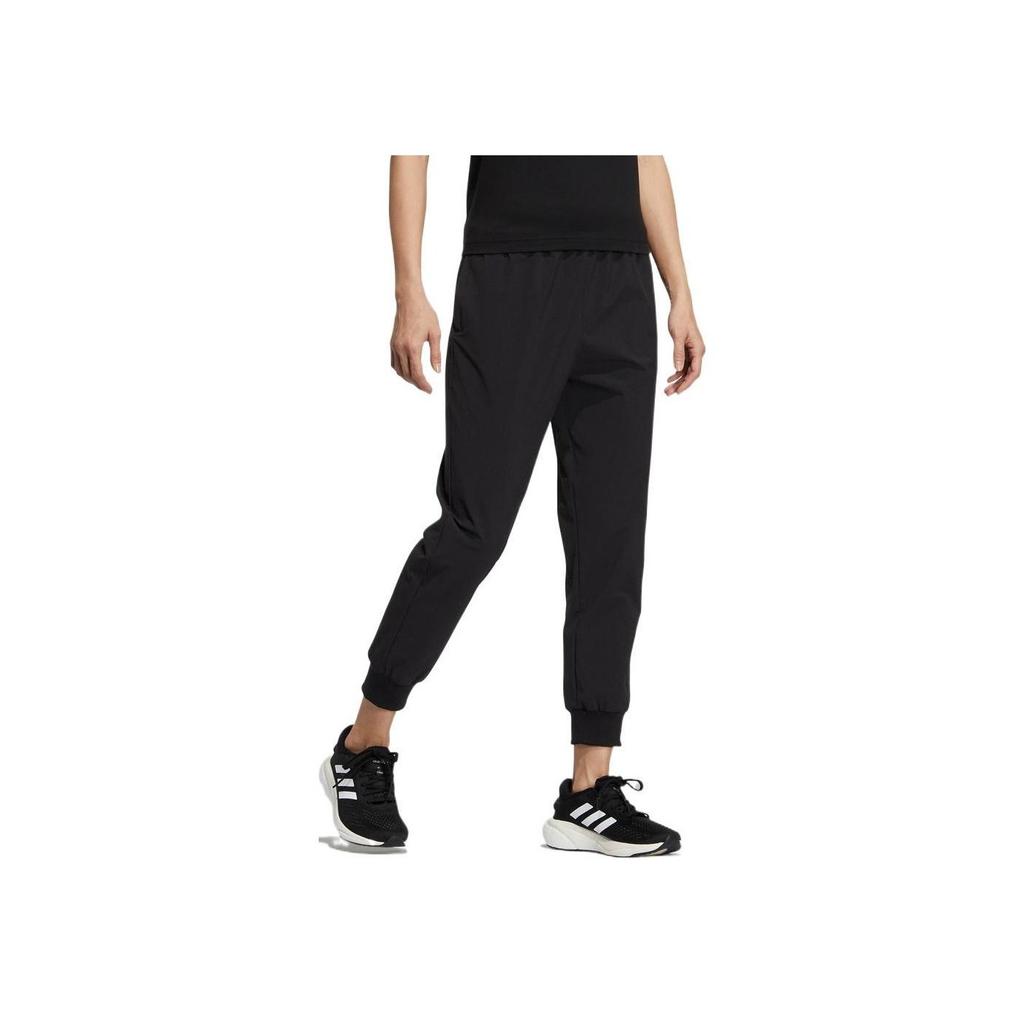 adidas FW22 Боковая сумка с логотипом и ребристым краем, спортивные штаны, женские брюки, черные HM7080