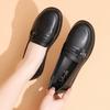 Одиночная обувь женская на плоской подошве новая обувь для ленивых женская обувь осень универсальная на одном педале маленькие кожаные туфли