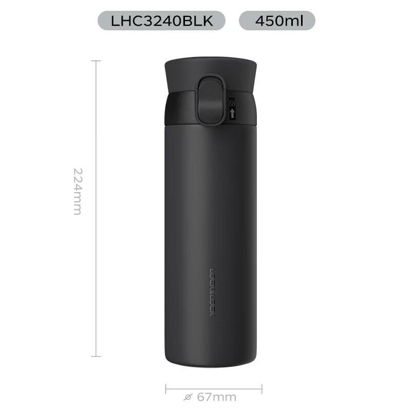 LOCK&LOCK Термобутылка с выдвижной крышкой из нержавеющей стали 316