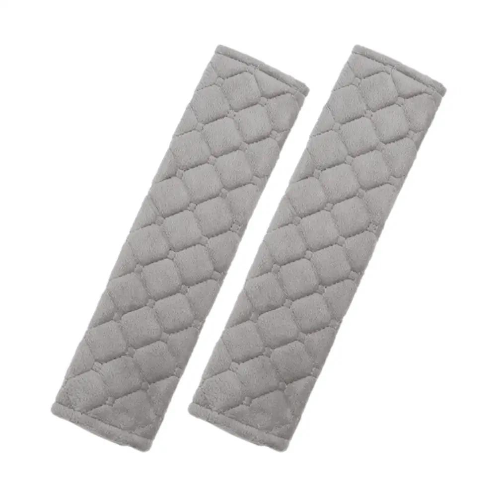 2Pcs Universal Car Seat Belt Cover Adjustable Soft Pads Seat BackPack Accessories Belt Plush Shoulder Kids Adults Strap Aut X3S5