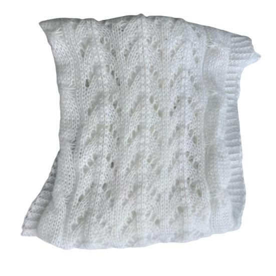 Knitted Cable Wrap with Sleeves Solid Color Hollow Twist Crochet Pattern Women Shawl Scarf