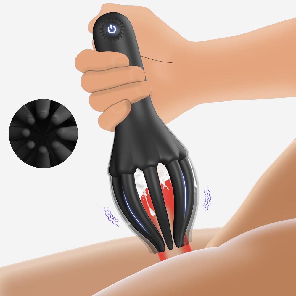 Glans Trainer для мужчин Вибрирующий пенис Оральный секс Мастурбатор Мягкий кончик пальца Выносливость Задержка Тренажер Массажный вибратор Эротические игрушки