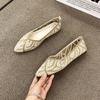 Womens Autumn Pointed Toe Flats Knit Dress Shoes Comfort Women Shoes Slip On Ballet Shoes for Woman Classic Softable Shoes Low Wedge