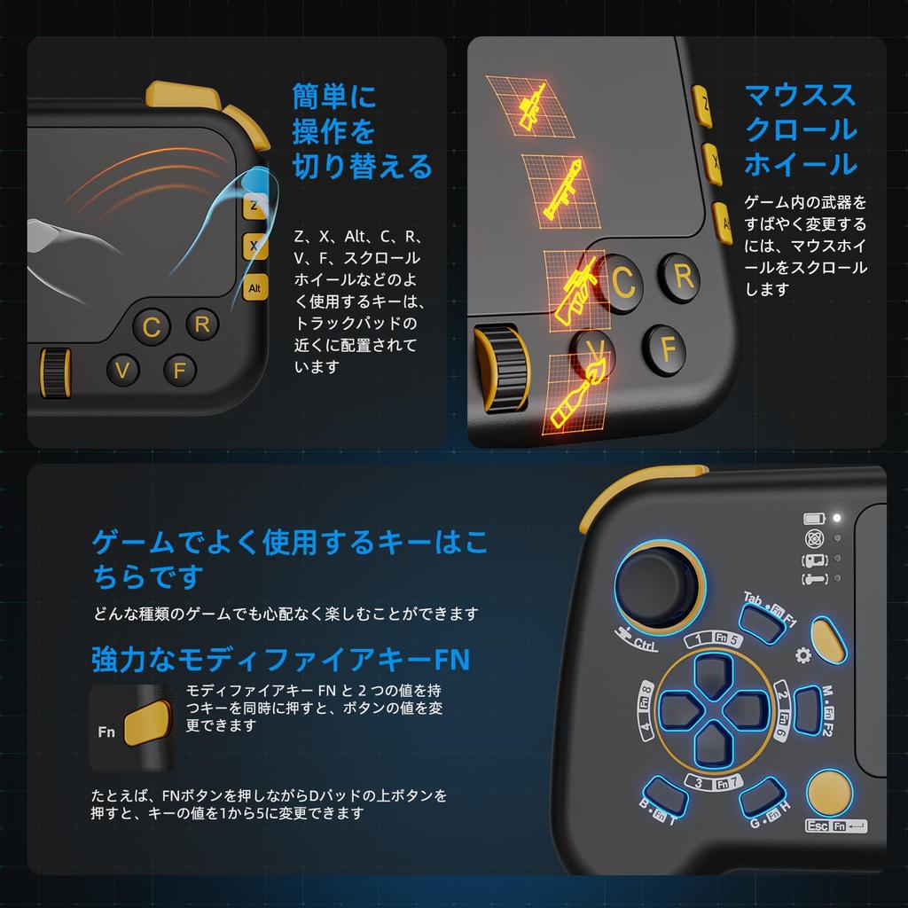 IFYOO GTP01 Pro Wireless Gaming Touchpad with Keyboard and Mouse Game Controller Gamepad Compatible with Xbox Xbox PC Steam Windows 11 Especially