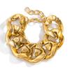 Exaggerated Cuban Curb Big Acrylic Chain Bracelet Bangle Vintage Punk Lock Bling Link Bracelets Men Party Jewelry Accessories