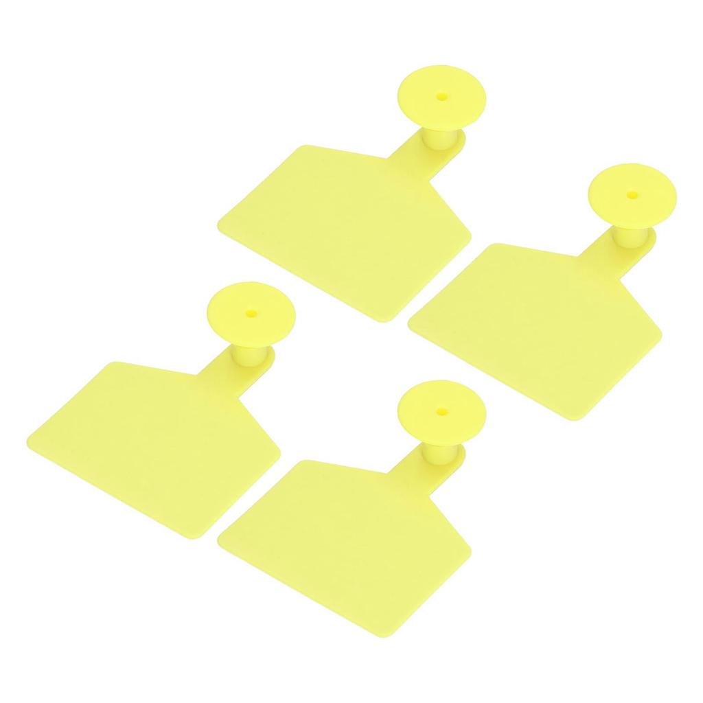 100 Set Blank Cattle Ear Tag Large Yellow Animal Identification Livestock Handling Supplies