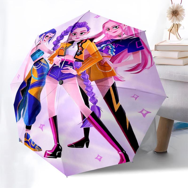 1pc Colorful Fashion Friends Umbrella with Plastic Handle,Suitable for All Seasons Home Travel Outdoor UmbrellaFP024