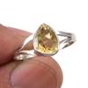 Natural Citrine Gemstone Handmade 925 Sterling Silver Jewelry Ring Size 6 t3G67