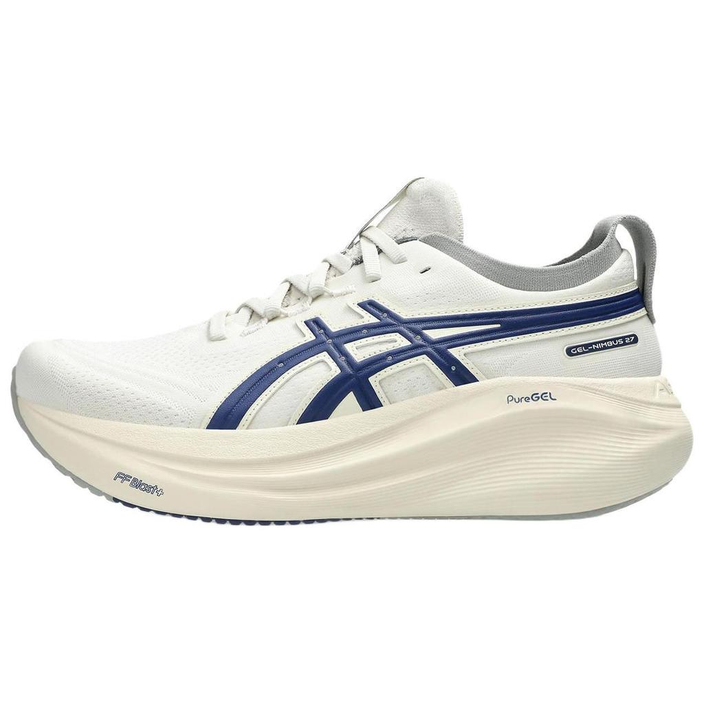 Asics Gel Nimbus 27 Track Club Women Sneakers Cream Birch Indigo-Blue 1012B812-200
