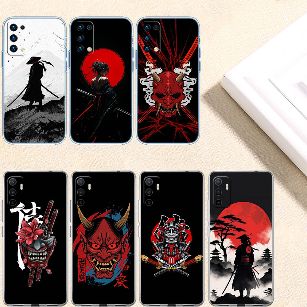 Japan Samurai Mask Phone Case for Motorola G14 G15 G24 G30 G31 G32 G34 G41 G42 G51 G52 G50 G60S G60 G62 G72 G71 G73 G84 G85 G200 E32