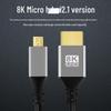 8K HDMI To Micro HDMI 2.1 Cable for Computers, TVs, Cameras, and SLRs