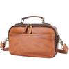 Masa Kawa Shoulder Bag Genuine Leather Crossbody Square Horizontal Small Fashionable 2WAY Unisex Smartphone Compatible Bag Caramel Men's