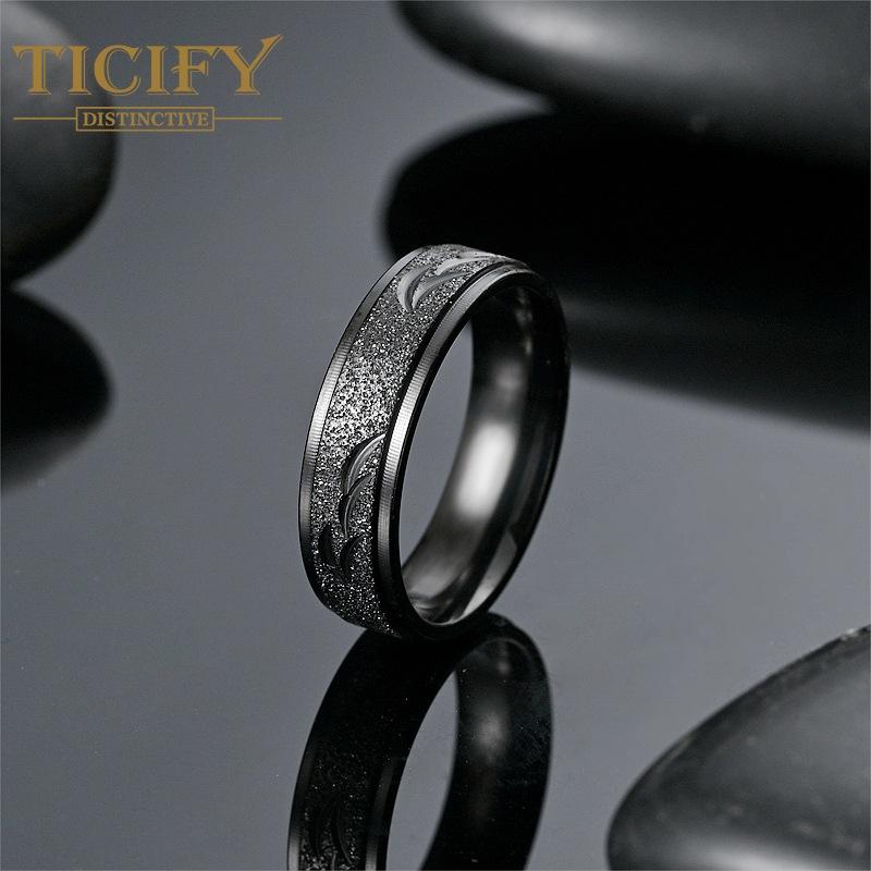 Легкий роскошный дизайн, сенсорное кольцо из титановой стали, резьба, скульптура, матовое, без цвета, нишевое кольцо для пары, модные ювелирные изделия