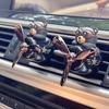 Car Air Vent Freshener Perfume Clip Bear Pilot Modeling Car Aromatherapy LED Fan Fragrance Aroma Diffuser Automotive Decoration