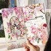 20pcs Pink Floral Stickers - Romantic Flower Decals for Journal & Scrapbooking