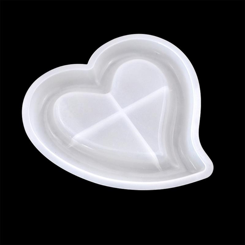 3Pieces Heart Shape Silicones Mold Flexible Design For Epoxy Jewelry Container Tray Home Decorations Crafting Mould