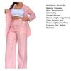 Women's Piece And Pants Suit Set Two High Waist Pants Set