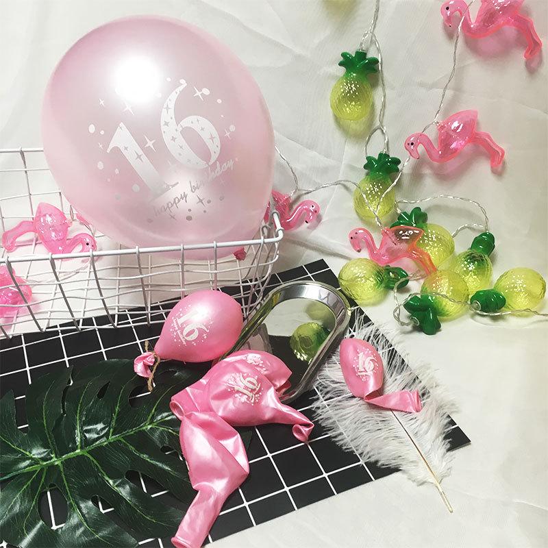 5 шт. надувных шаров с конфетти 12 дюймов латексные шары на день рождения 1 16 18 21 18 30 40 50 60 70 80 90 годовщина свадьбы Декор
