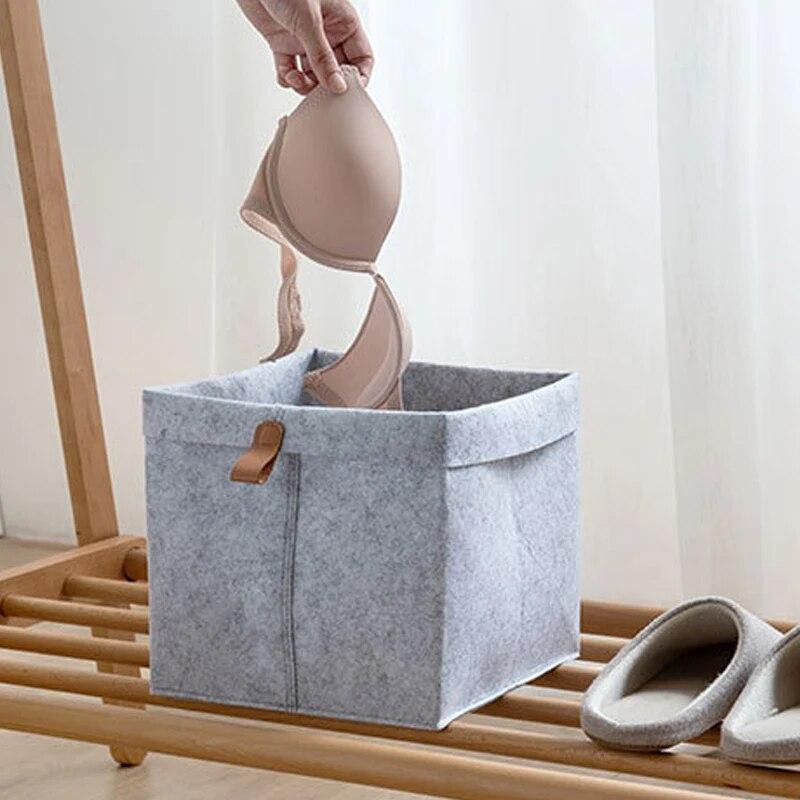 Различная одежда, фетровые корзины для хранения, ведро для белья для дома, ванной комнаты, офисная коробка для мелочей, ящик для хранения игрушек, общежитие, нижнее белье, магазин