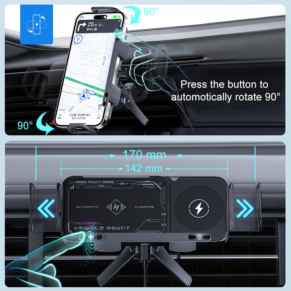 Беспроводное зарядное устройство для Samsung Dual Coil Fold Screen, автомобильное беспроводное зарядное устройство для Samsung Galaxy Z Fold Flip 6 5 4 3, зарядная станция