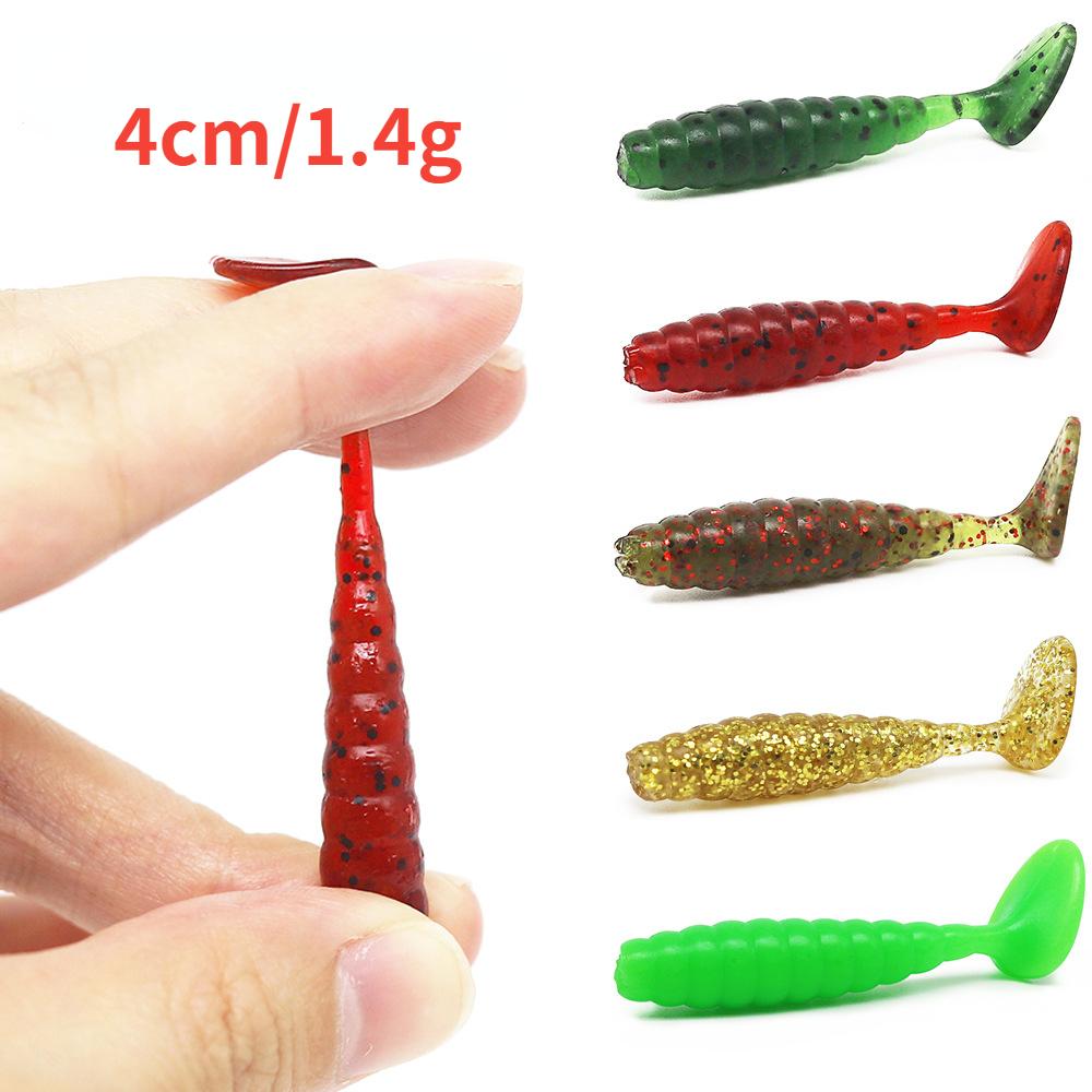 Мягкая приманка для рыбалки на открытом воздухе Flukuation T-tail (4 см/1,4 г) 20 штук приманок