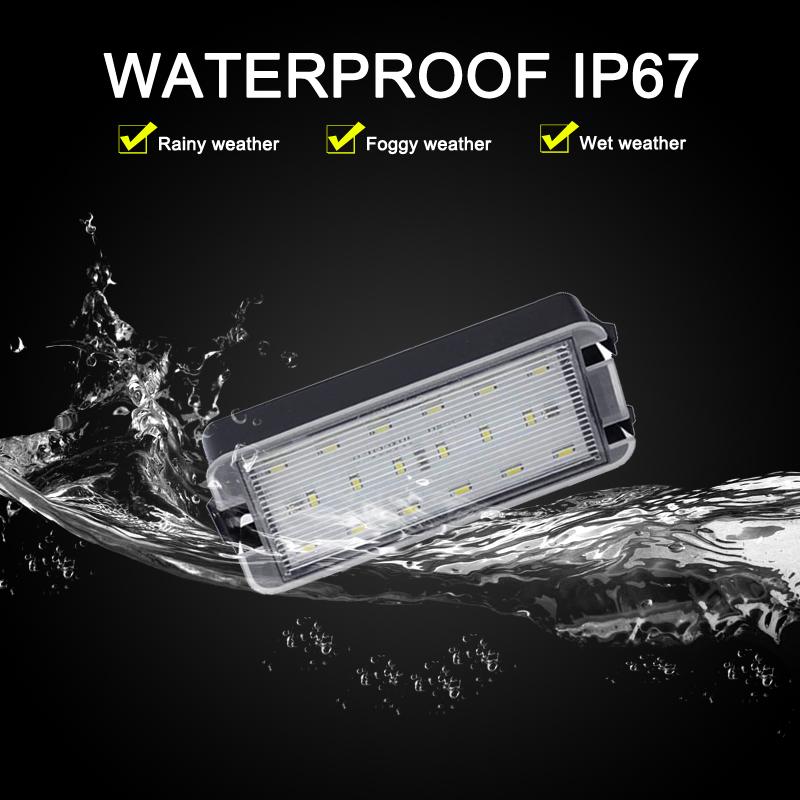 12V LED Number Plate Lamp For Seat Altea Arosa Cordoba MK1 MK2 Ibiza Leon 1M Toledo 5P White License Plate Light Assembly License Plate Lights 2